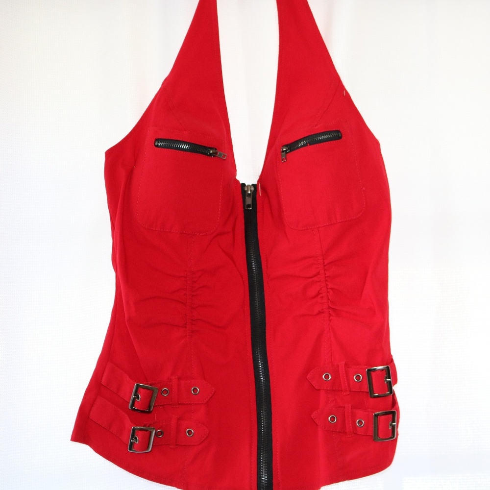 Red Halter Top